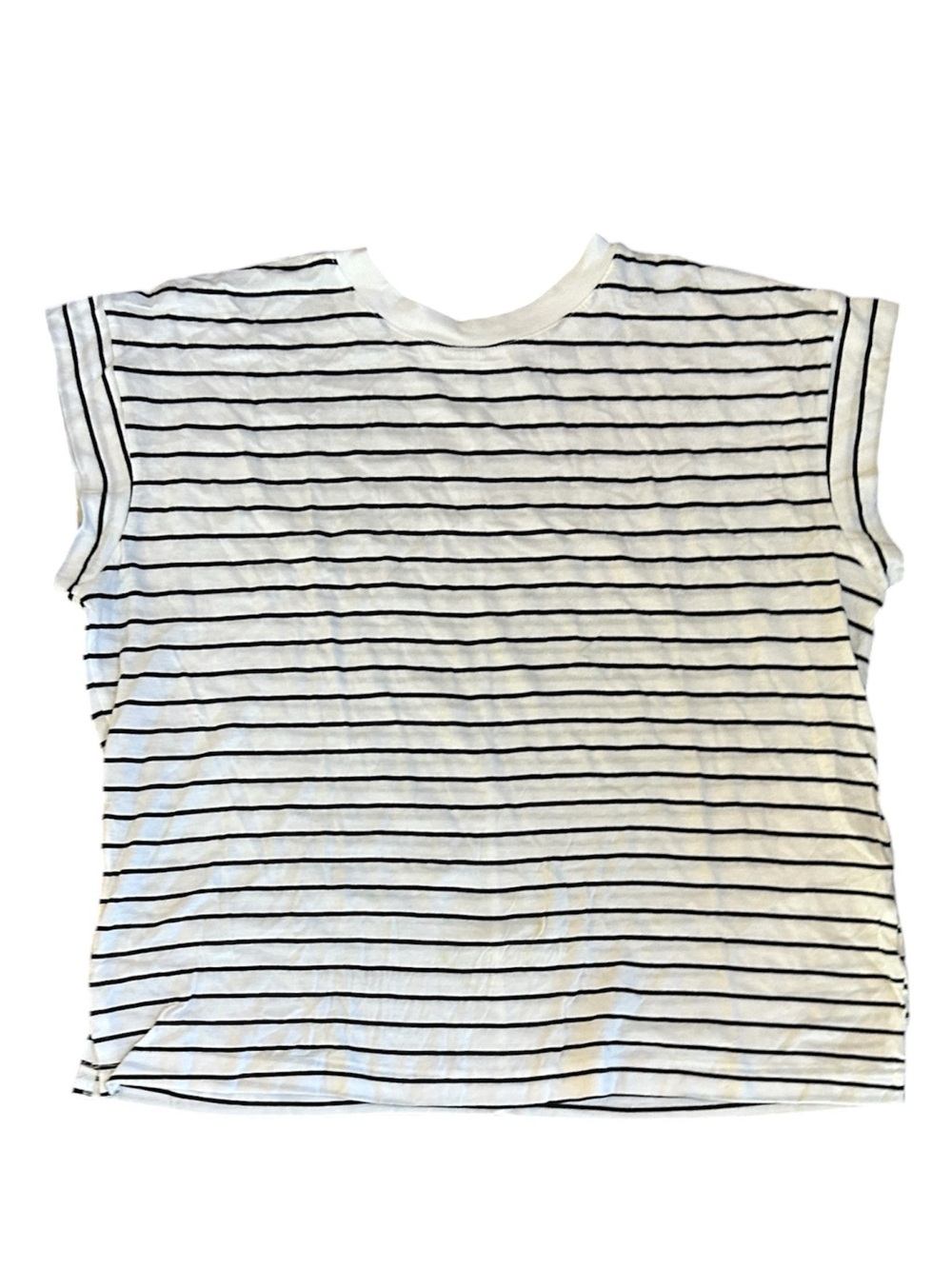 a new day Striped Cap Sleeve Shirt